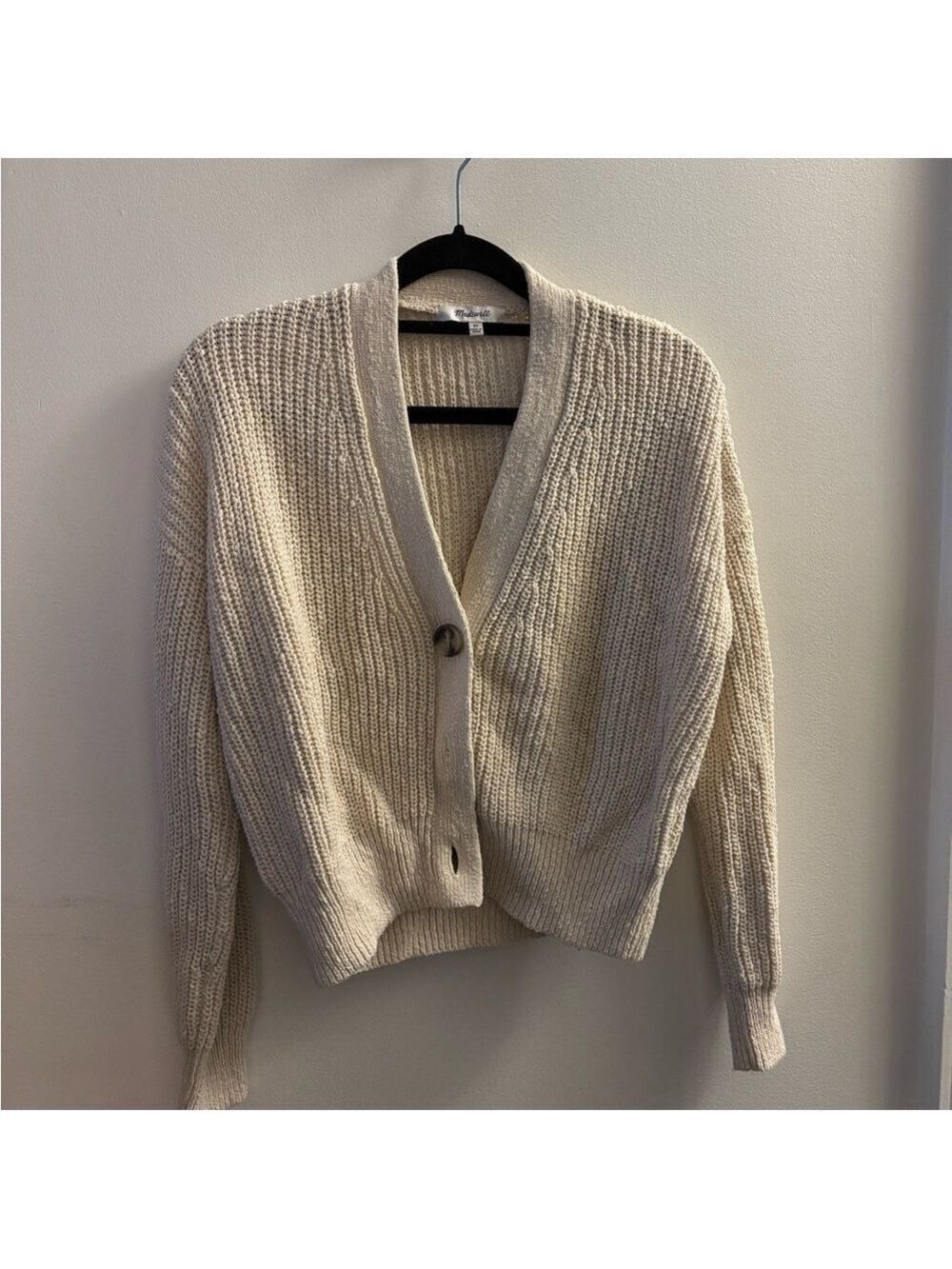 Madewell Textured Cream Cardigan - Picture 3 of 5